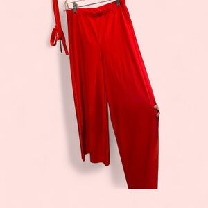 Vintage 70’s Elles Belles fire engine red wide bell bottom disco pants 🔥🚒🧯